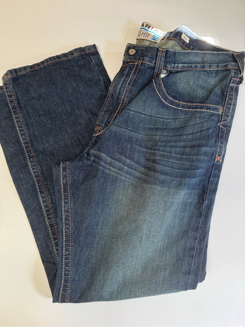NWOT! Ariat M2 Relaxed Boot Cut Jeans Mens 38x32 Medium Wash Western Denim